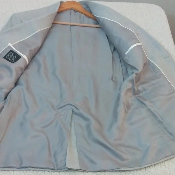 Jos. A. Bank Pale Gray Linen/Wool Summer Sport Jacket 42R